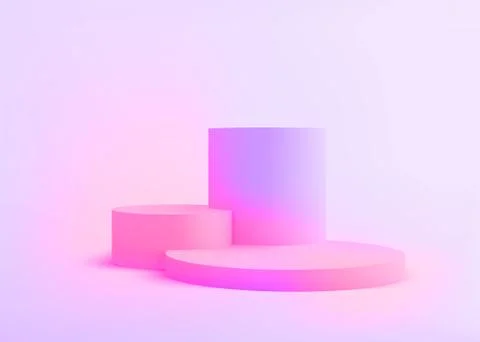 3D bstract Stage Podium Form Stock Illustration