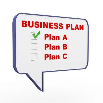 3d bubble speech business plan Stock Illustration