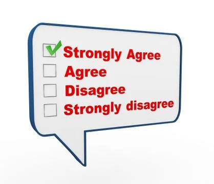 3d bubble speech survey rating Stock Illustration