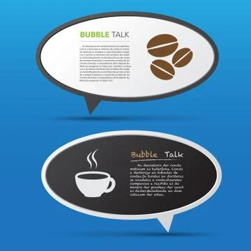 3d bubble talk blackboard. Stock Illustration
