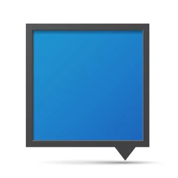 3d bubble talk blackboard. Illustration