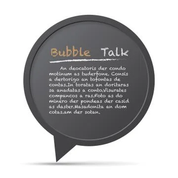 3d bubble talk blackboard. Illustrazione stock