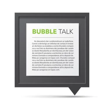 3d bubble talk blackboard. Stock Illustration