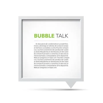 3d bubble talk frame. Illustration