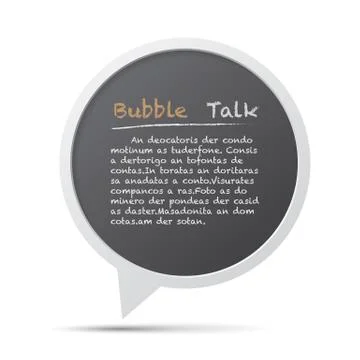 3d bubble talk frame. Illustration