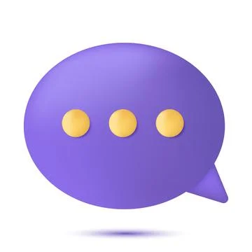 3D bubble talk or comment symbol Illustrazione stock