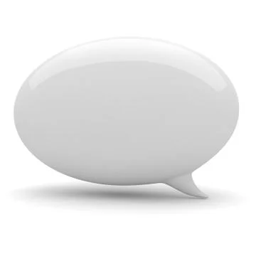 3d bubble talk, on white background Stock Illustration