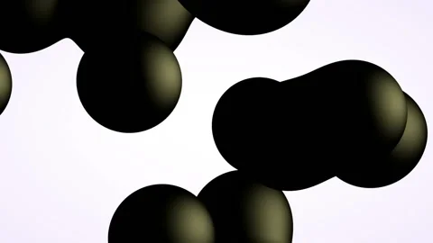 3D Bubbles Animation Of Flying And Black Balls Motion Stock-Footage 100203423