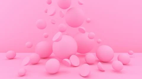 3d bubbles background. Balls. Spheres. Abstract wallpaper. Geometric objects. Illustrazione stock