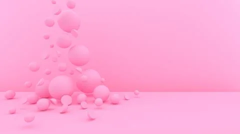 3d bubbles background. Balls. Spheres. Abstract wallpaper. Geometric objects. Stock-Illustration