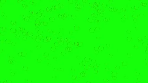 3D bubbles constantly rise up on green background. Abstract festive backgro.. Stock Illustration