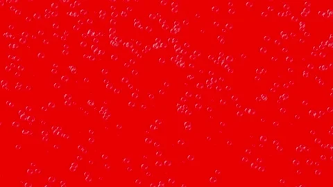 3D bubbles constantly rise up on red background 60FPS. Abstract festive Video stock 235945965