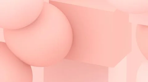 3d bubbles. Spheres 3d pastel beige. Abstract wallpaper. Geometric shapes. Stock-Illustration