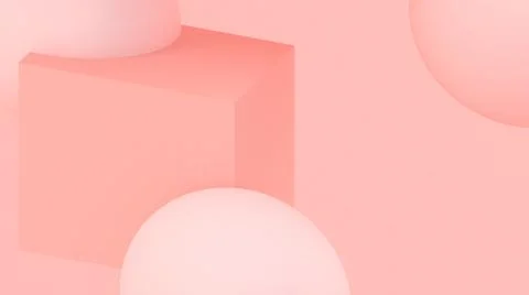 3d bubbles. Spheres 3d pastel beige. Abstract wallpaper. Geometric shapes. Stock-Illustration