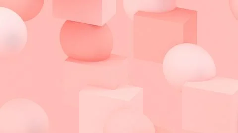 3d bubbles. Spheres 3d pastel beige. Abstract wallpaper. Geometric shapes. Stock-Illustration