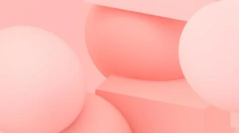 3d bubbles. Spheres 3d pastel beige. Abstract wallpaper. Geometric shapes. Stock-Illustration