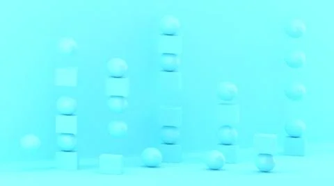 3d bubbles. Spheres background. Abstract wallpaper. Flying 3d shapes. Stock-Illustration