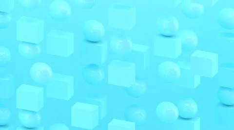 3d bubbles. Spheres background. Abstract wallpaper. Flying 3d shapes. Stock-Illustration