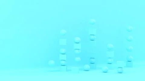 3d bubbles. Spheres background. Abstract wallpaper. Flying 3d shapes. Ilustración de archivo