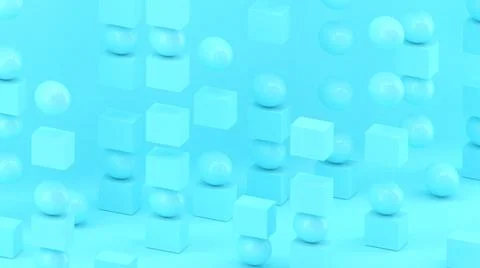 3d bubbles. Spheres background. Abstract wallpaper. Flying 3d shapes. Illustrazione stock