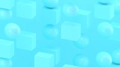 3d bubbles. Spheres background. Abstract wallpaper. Flying 3d shapes. Stock Illustration