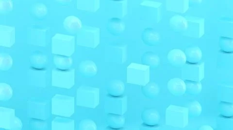 3d bubbles. Spheres background. Abstract wallpaper. Flying 3d shapes. Ilustração Stock