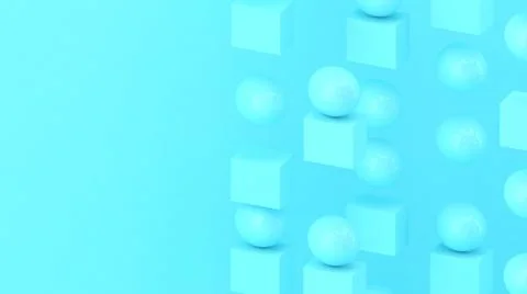 3d bubbles. Spheres background. Abstract wallpaper. Flying 3d shapes. Stock Illustration