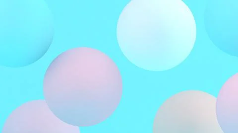 3d bubbles. Spheres background. Abstract wallpaper. Flying 3d round shapes. Stock-Illustration