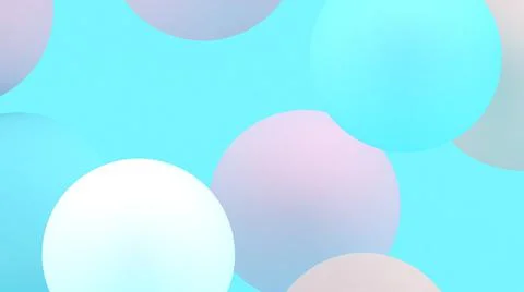 3d bubbles. Spheres background. Abstract wallpaper. Flying 3d round shapes. Stock-Illustration