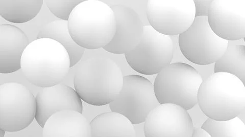 3d bubbles. Spheres background. Abstract wallpaper. Flying 3d round shapes. Illustrazione stock