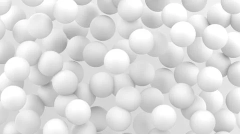 3d bubbles. Spheres background. Abstract wallpaper. Flying 3d round shapes. Illustrazione stock
