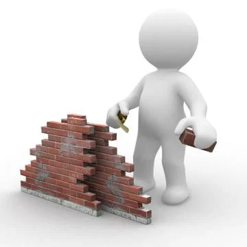 3d builder Illustrazione stock