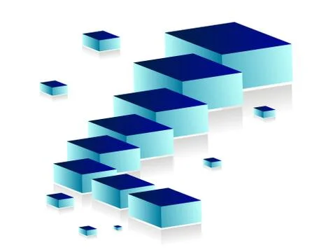 3d building blocks illustration design over a white background Stock Illustration
