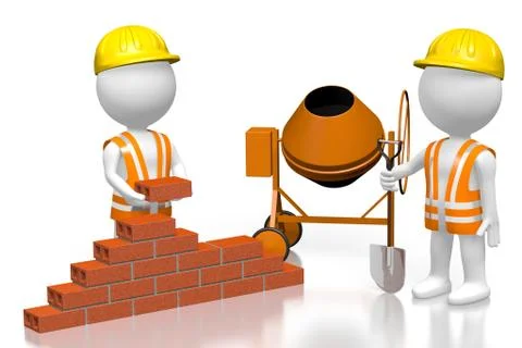 3D building a house concept Ilustración de archivo