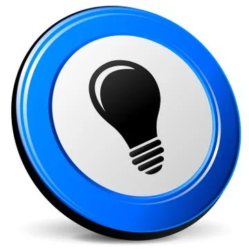 3d bulb icon Stock Illustration