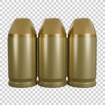 3D Bullet, Precision Ammunition with Realistic Design Illustrazione stock