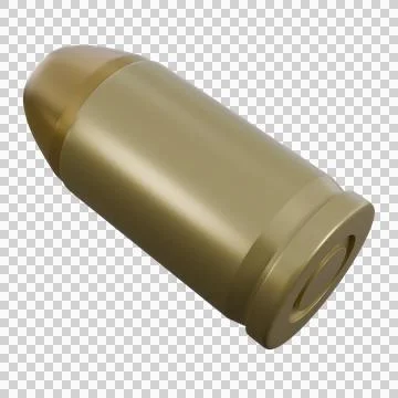 3D Bullet, Precision Ammunition with Realistic Design Stock Illustration