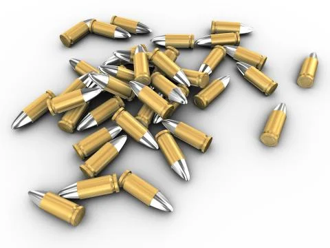 3d bullets Stock Illustration