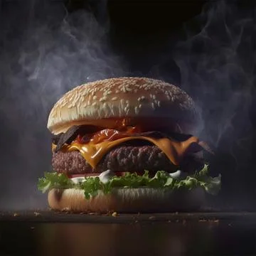 3D Burger Stock Illustration