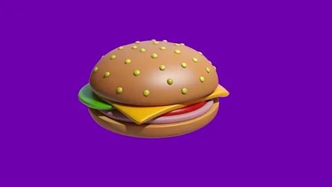 3d burger illustration which moves slowly left and right with 2 different b.. Video stock 278291646