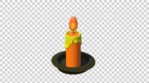 3d Burning Candle Stock Illustration