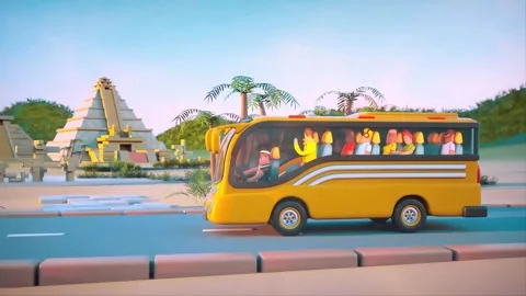 3d Bus Tours Around World Celebrating World Tourism Day Vidéo 264049264