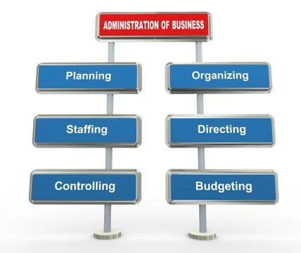 3d business administration Stock Illustration