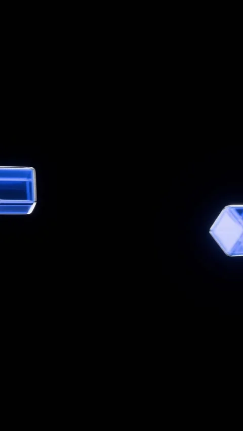 3d business animation with cube Vidéo 332732091