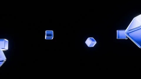 3d business animation with cube Stock-Footage 332732094