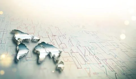 3d business background Stock Illustration