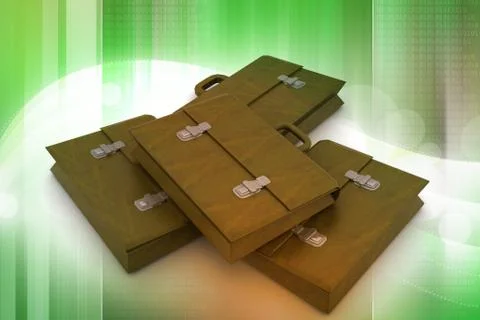 3d business bag 스톡 일러스트