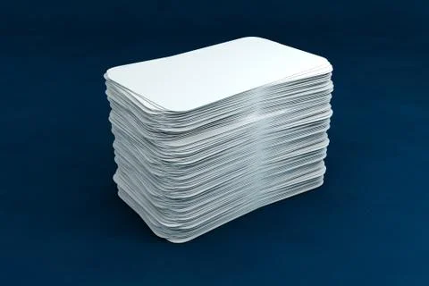 3d business calrd render on blue background Stock Illustration