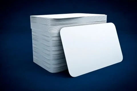 3d business calrd render on blue background Stock Illustration