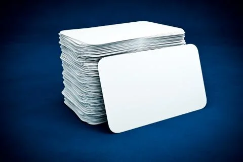 3d business calrd render on blue background Stock Illustration